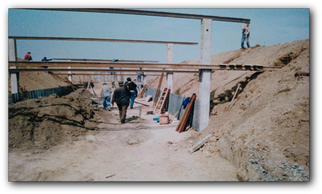 Bau der Schießanlage 1991